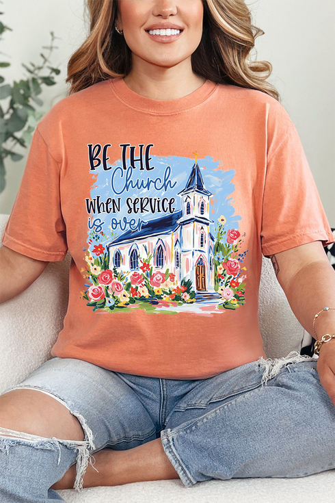 Watercolor Be The Church Comfort Colors Adult Ring-Spun Cotton Tee
