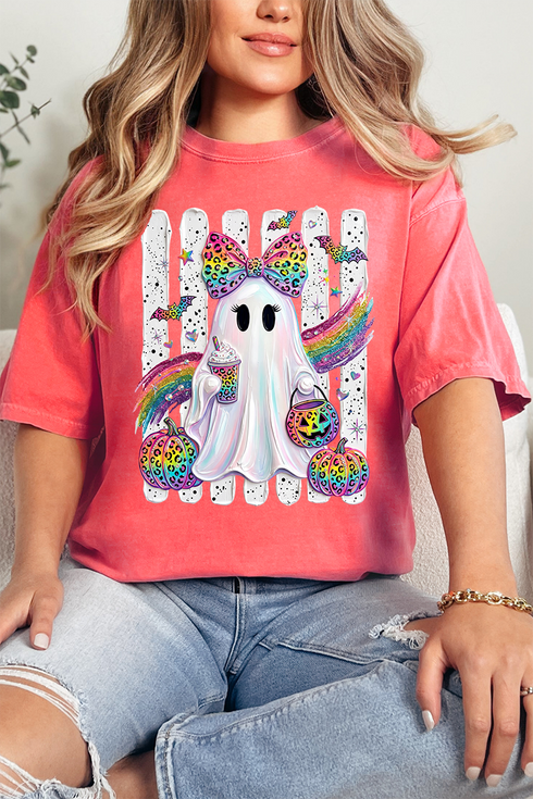 Rainbow Glam Ghost Comfort Colors Adult Ring-Spun Cotton Tee