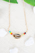 Treasure Cay Goldtone & Multi-Color Cowrie Necklace