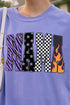 Zebra Checkered Mama Comfort Colors Adult Ring-Spun Cotton Tee