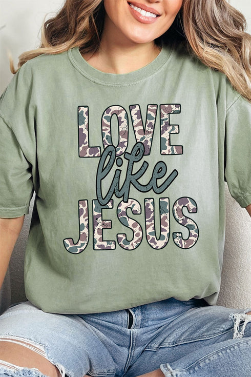 Camo Love Like Jesus Comfort Colors Adult Ring-Spun Cotton Tee