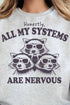 All My Systems Are Nervous Heavy Blend Crew Sweatshirt