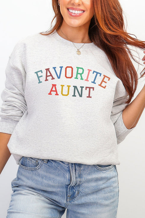Always The Favorite Aunt Heavy Blend Crew Sweatshirt
