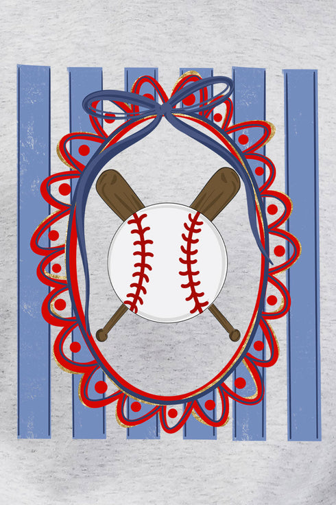 Baseball Stripes Heavy Blend Crew Sweatshirt