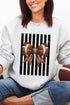 Black Varsity Bow Heavy Blend Crew Sweatshirt