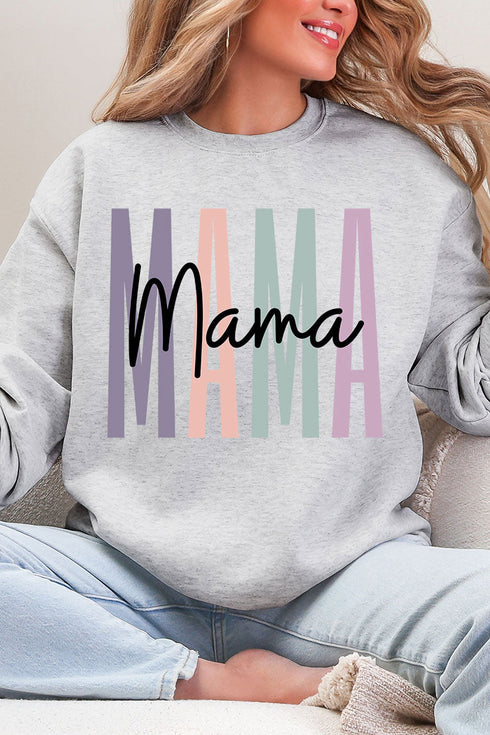 Block Script Mama Heavy Blend Crew Sweatshirt