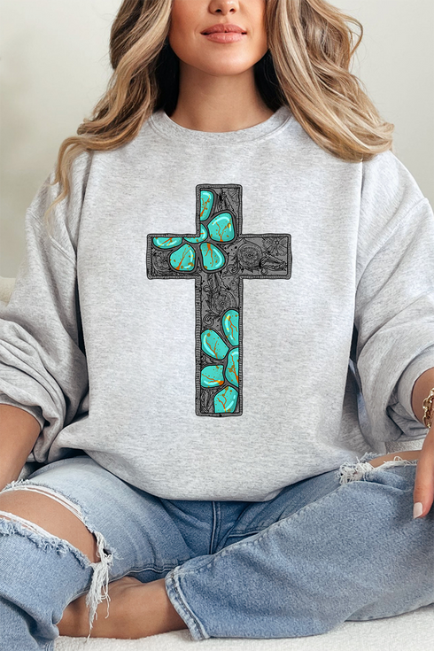 Concho Cross Heavy Blend Crew Sweatshirt