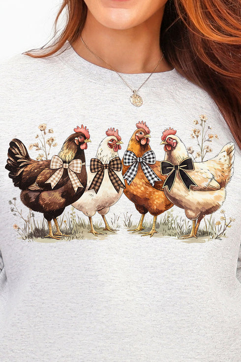 Coquette Chickens Heavy Blend Crew Sweatshirt