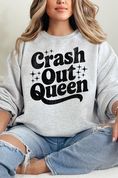 Crash Out Queen Heavy Blend Crew Sweatshirt