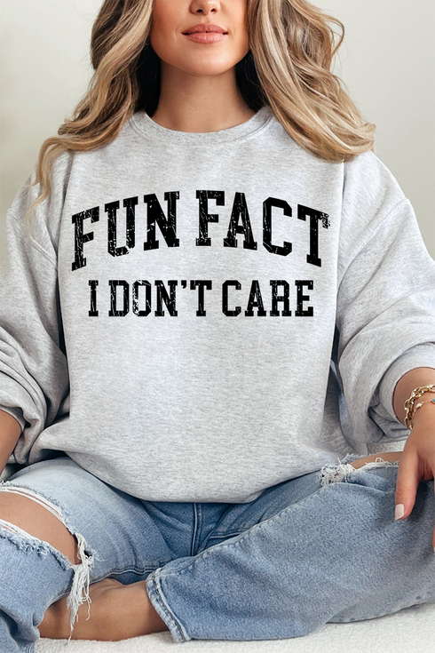 Distressed Fun Fact Heavy Blend Crew Sweatshirt