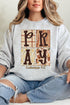 Fall Floral Pray Heavy Blend Crew Sweatshirt