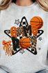 Faux Yarn Basketball Game Day Heavy Blend Crew Sweatshirt