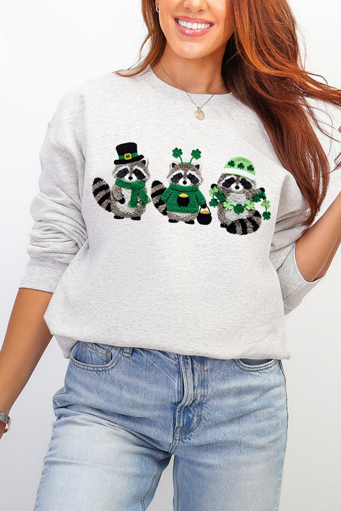 Faux Yarn Clover Crew Heavy Blend Crew Sweatshirt