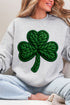 Faux Yarn Clover Heavy Blend Crew Sweatshirt