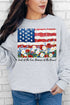 Floral Land Of The Free Heavy-weight Crew Sweatshirt