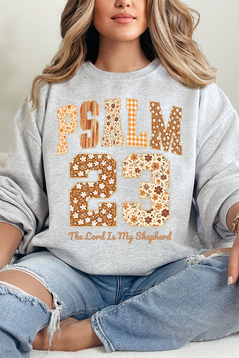 Floral Psalm 23 Heavy-weight Crew Sweatshirt