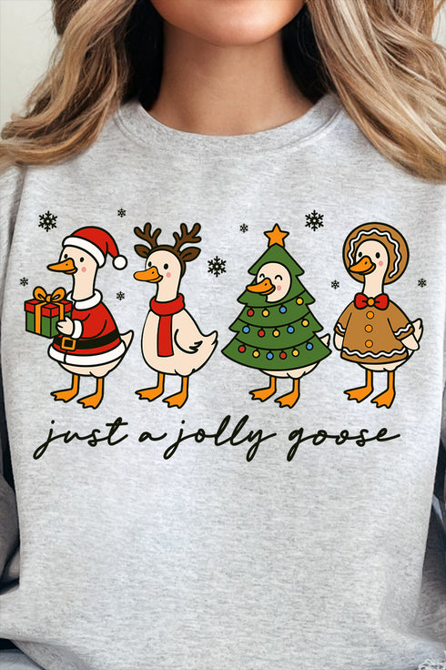 Just A Jolly Goose Heavy-weight Crew Sweatshirt