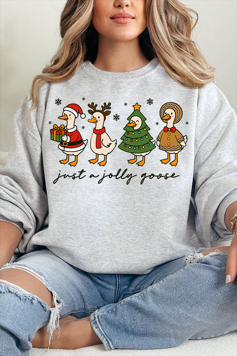 Just A Jolly Goose Heavy-weight Crew Sweatshirt