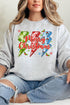 Merry Christmas Lightning Bolts Heavy-weight Crew Sweatshirt