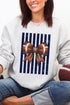 Navy Varsity Bow Heavy Blend Crew Sweatshirt