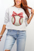 Painted Baseball Bow Heavy Blend Crew Sweatshirt