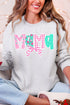 Pink And Preppy Christmas Custom Name Heavy Blend Crew Sweatshirt *Personalize Your Name