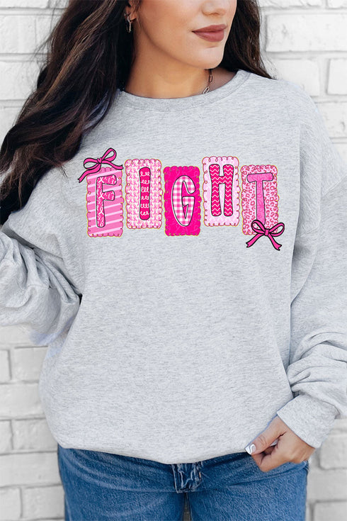 Pretty, Powerful, Pink Fight Heavy Blend Crew Sweatshirt