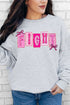 Pretty, Powerful, Pink Fight Heavy Blend Crew Sweatshirt