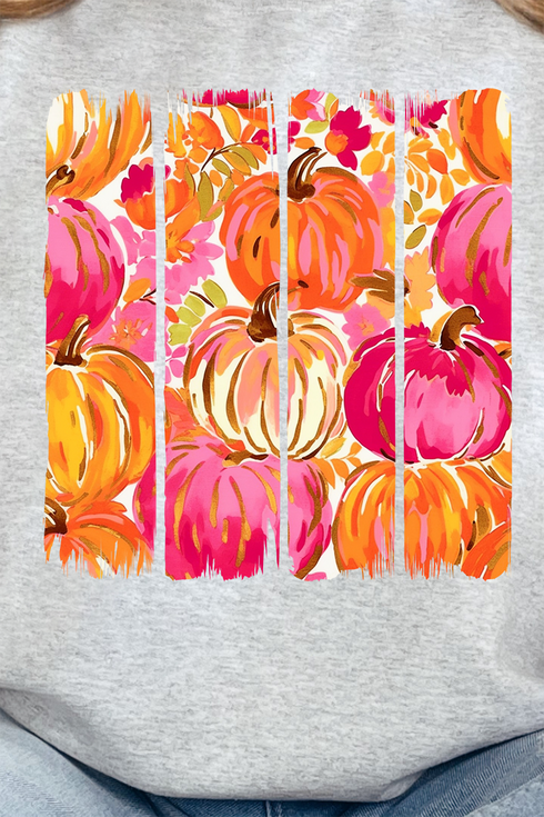 Preppy Pumpkin Brushstroke Heavy-weight Crew Sweatshirt