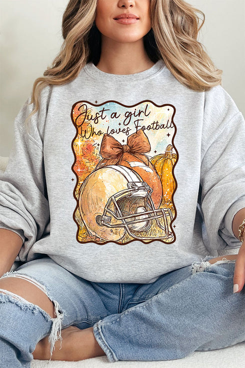 Pumpkin Spice And Football Lights Heavy-weight Crew Sweatshirt