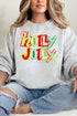 Retro Holly Jolly Ecosmart Crewneck Sweatshirt