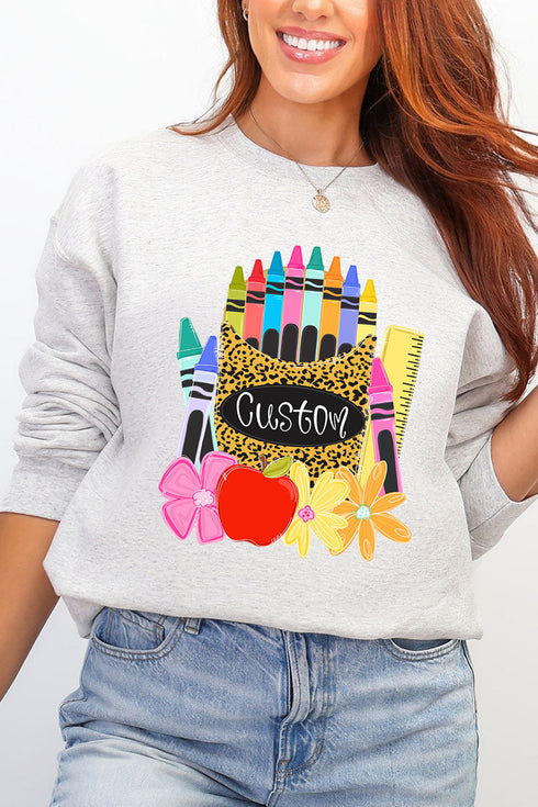 Personalized Teaching In Full Color Heavy Blend Crew Sweatshirt *Enter Your Name