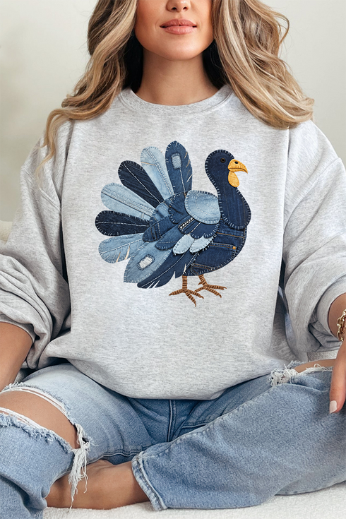 Turkey In Stitches Heavy Blend Crew Sweatshirt