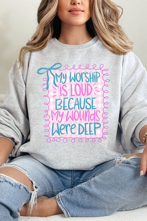 Worship Loud Heavy Blend Crew Sweatshirt