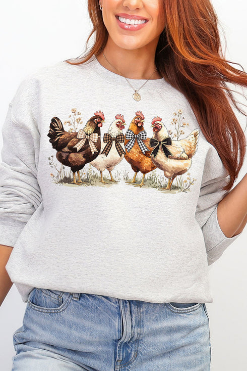 Coquette Chickens Heavy Blend Crew Sweatshirt