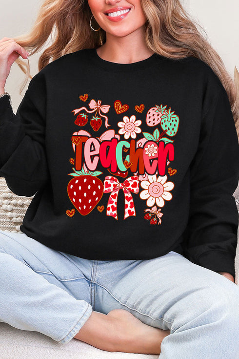 Berry Sweet Teacher Heavy Blend Crew Sweatshirt