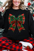 Christmas Plaid Coquette Heavy Blend Crew Sweatshirt