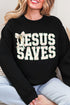 Jesus Saves Coquette Cross Heavy Blend Crew Sweatshirt