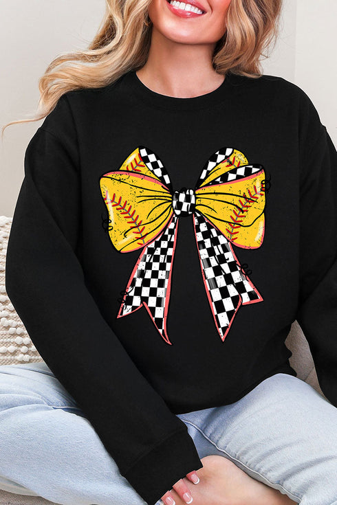 Fastpitch Check Heavy Blend Crew Sweatshirt