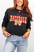 Faux Yarn Baseball Coquette Heavy Blend Crew Sweatshirt