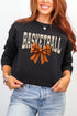 Faux Yarn Basketball Coquette Heavy Blend Crew Sweatshirt