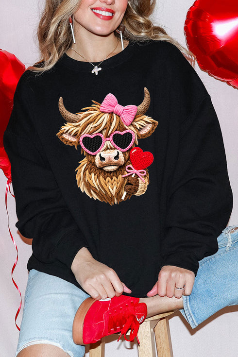 Faux Yarn Highland Romance Heavy Blend Crew Sweatshirt