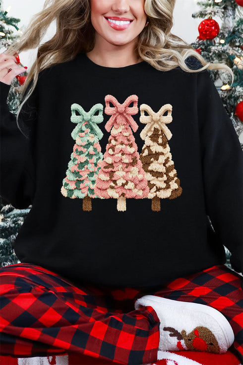 Faux Yarn Coquette Trio Heavy Blend Crew Sweatshirt