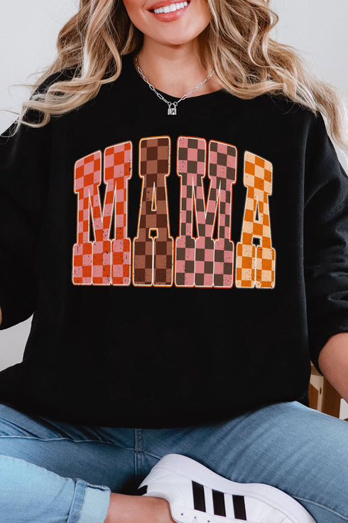 Girlie Check Mama Heavy Blend Crew Sweatshirt