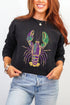 Glitzy Gras Crawfish Heavy Blend Crew Sweatshirt