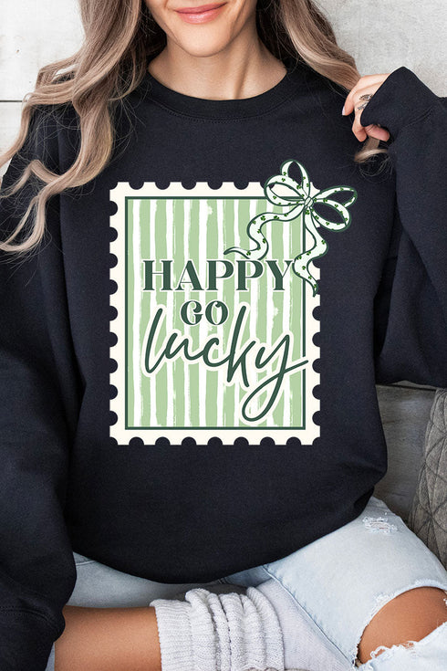 Happy Go Lucky Heavy Blend Crew Sweatshirt