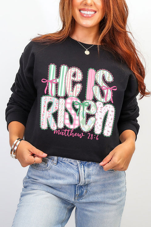 Lace & Bloom He Is Risen Heavy Blend Crew Sweatshirt