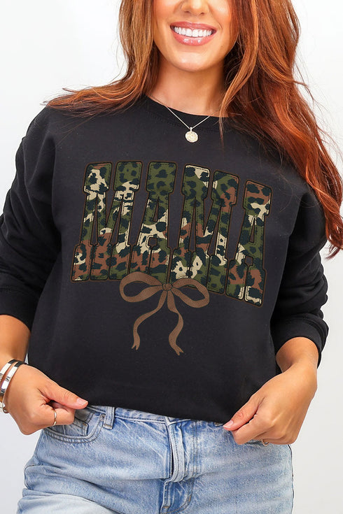 Hunting Mama Ribbon Heavy Blend Crew Sweatshirt
