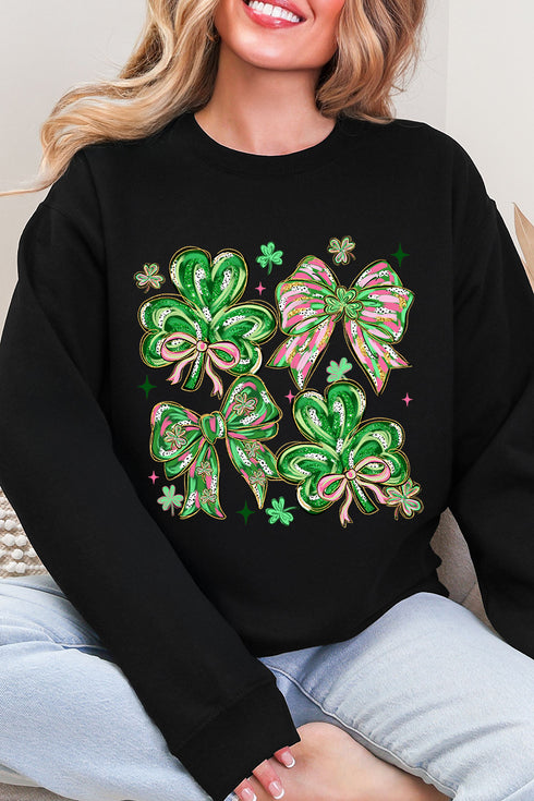 Lucky Luxe Bows Heavy Blend Crew Sweatshirt