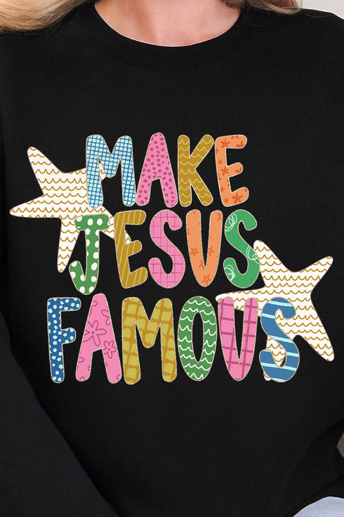 Make Jesus Famous Heavy Blend Crew Sweatshirt